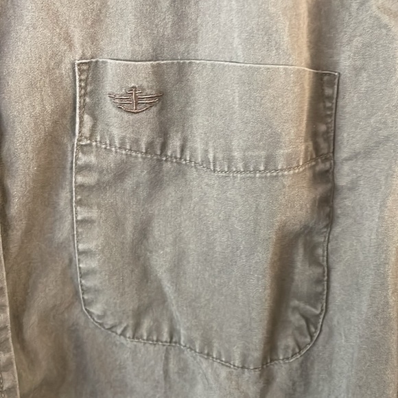 Vintage Dockers army green button up flannel - Picture 3 of 5